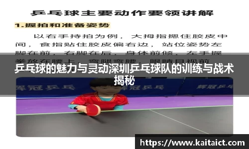 乒乓球的魅力与灵动深圳乒乓球队的训练与战术揭秘